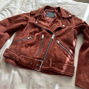All Saints Balfern Suede Biker Jacket